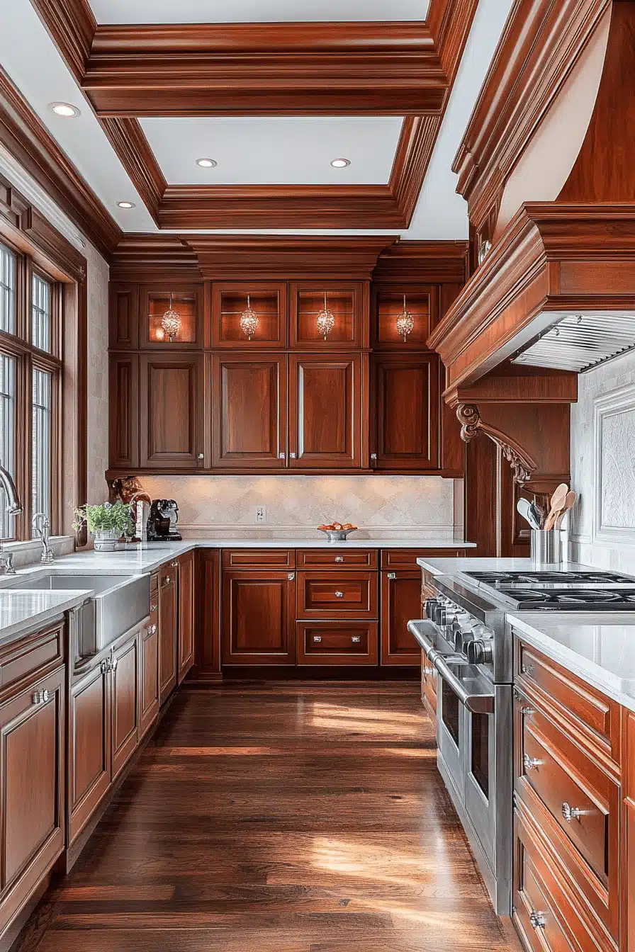 natural wood kitchen cabinets