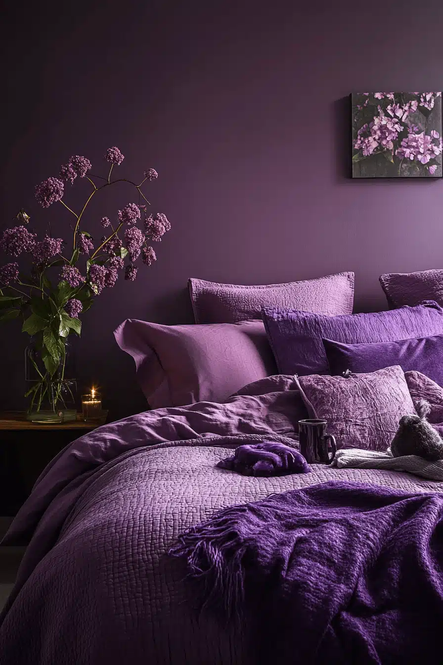 Purple Earthy Bedroom