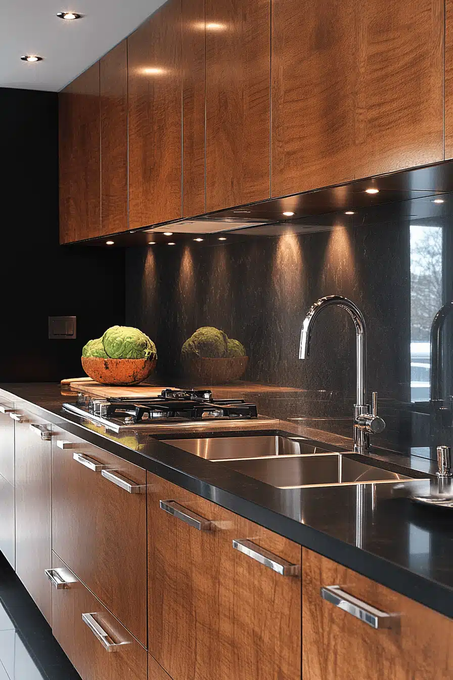 wooden kitchen cabinets