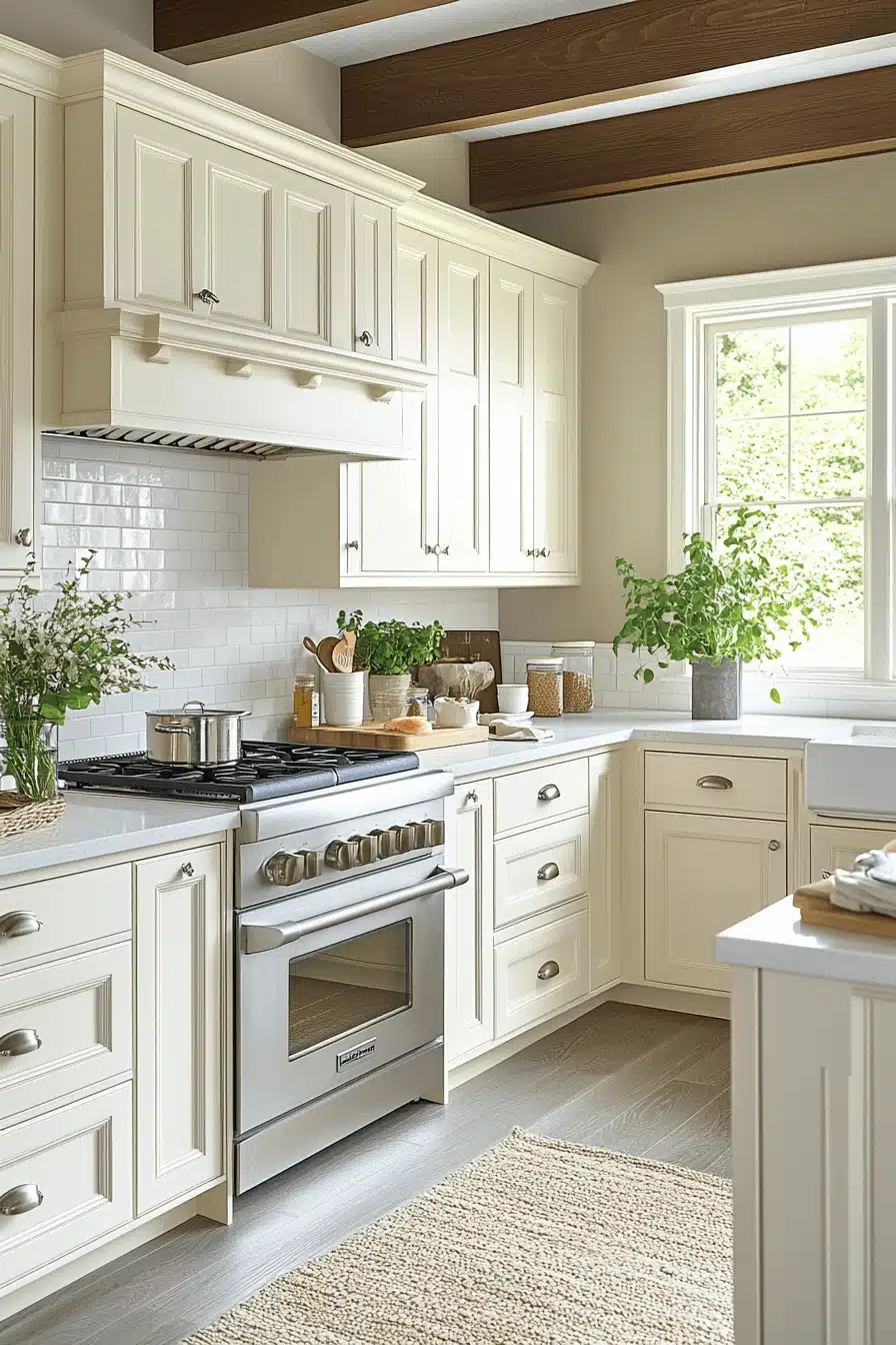 off white kitchen cabinets