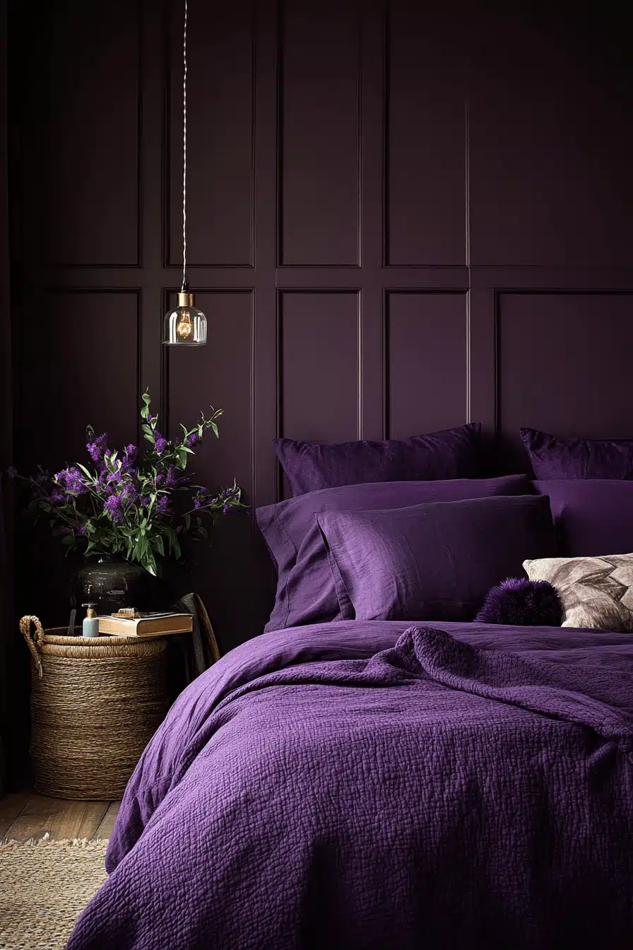Purple Earthy Bedroom