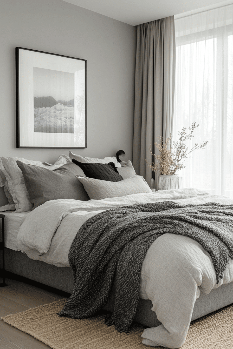 grey bedroom decor