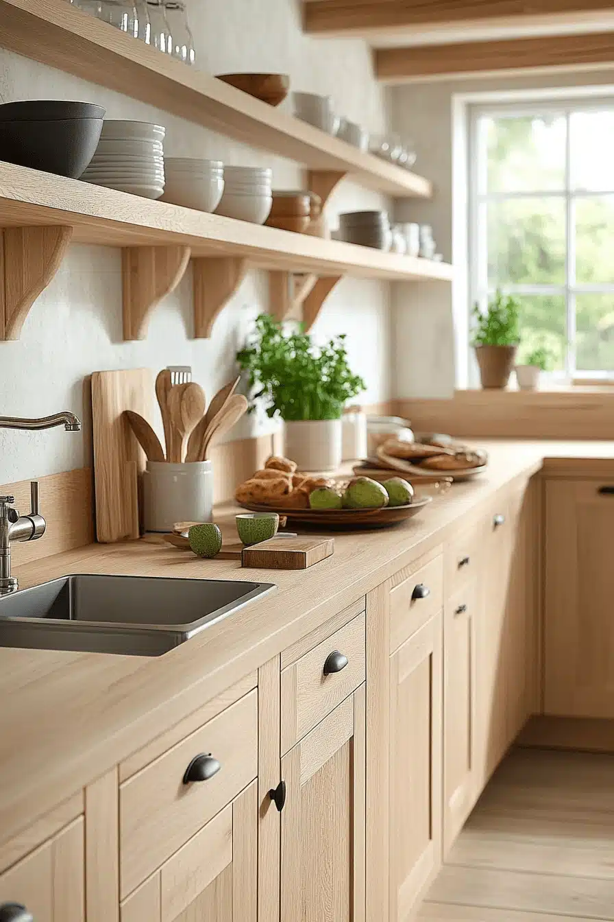 wooden kitchen cabinets