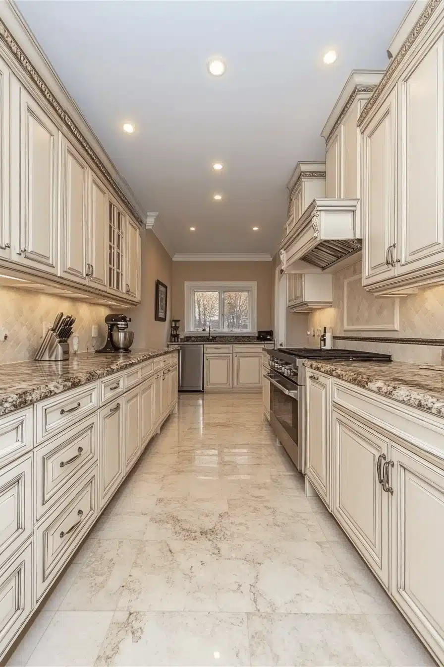 antique white kitchen cabinets