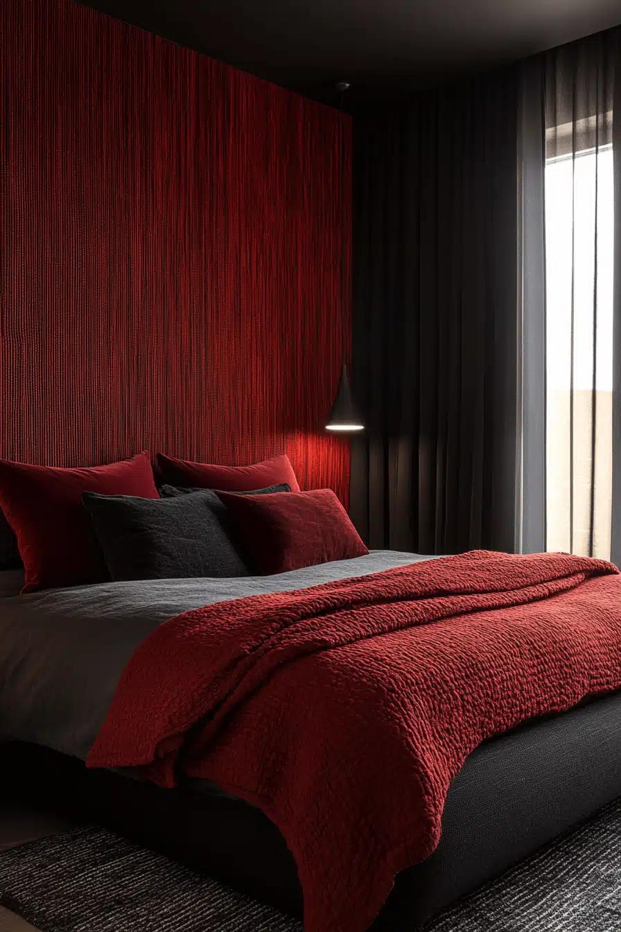 Red and black bedroom ideas