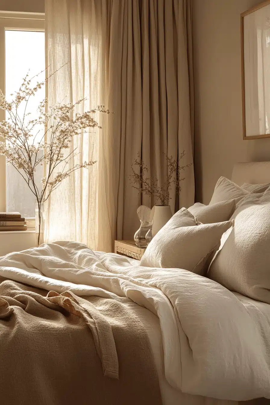 cozy neutral bedroom