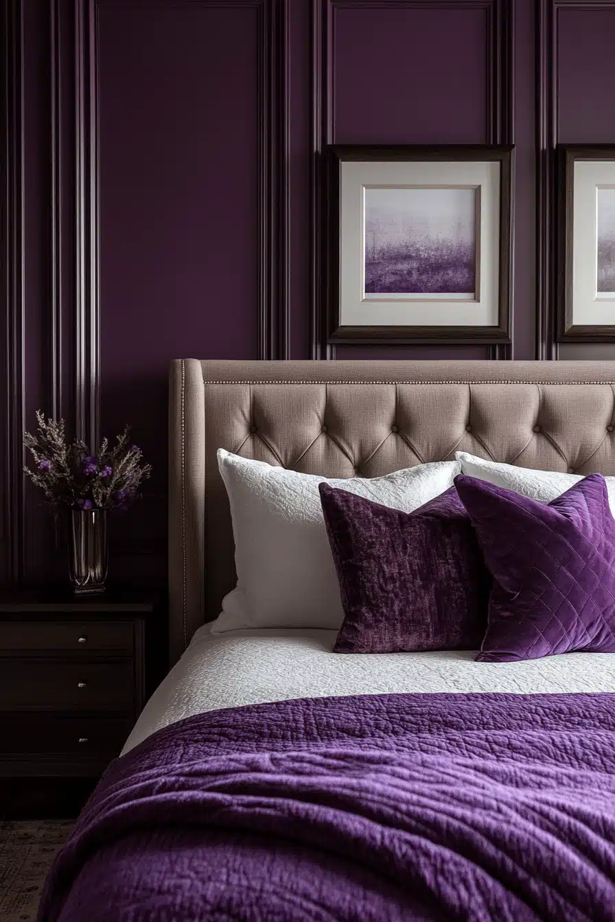 Purple Earthy Bedroom