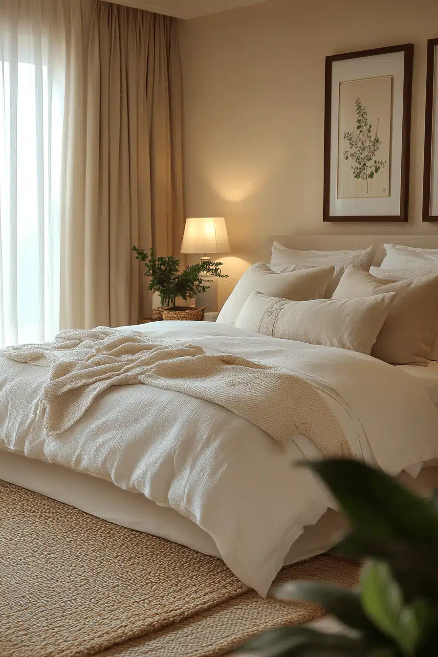 cozy neutral bedroom