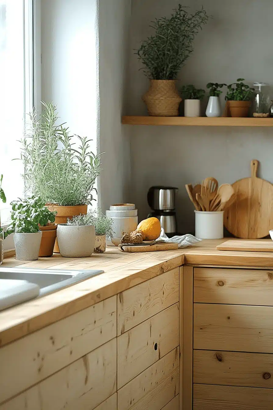 wooden kitchen cabinets