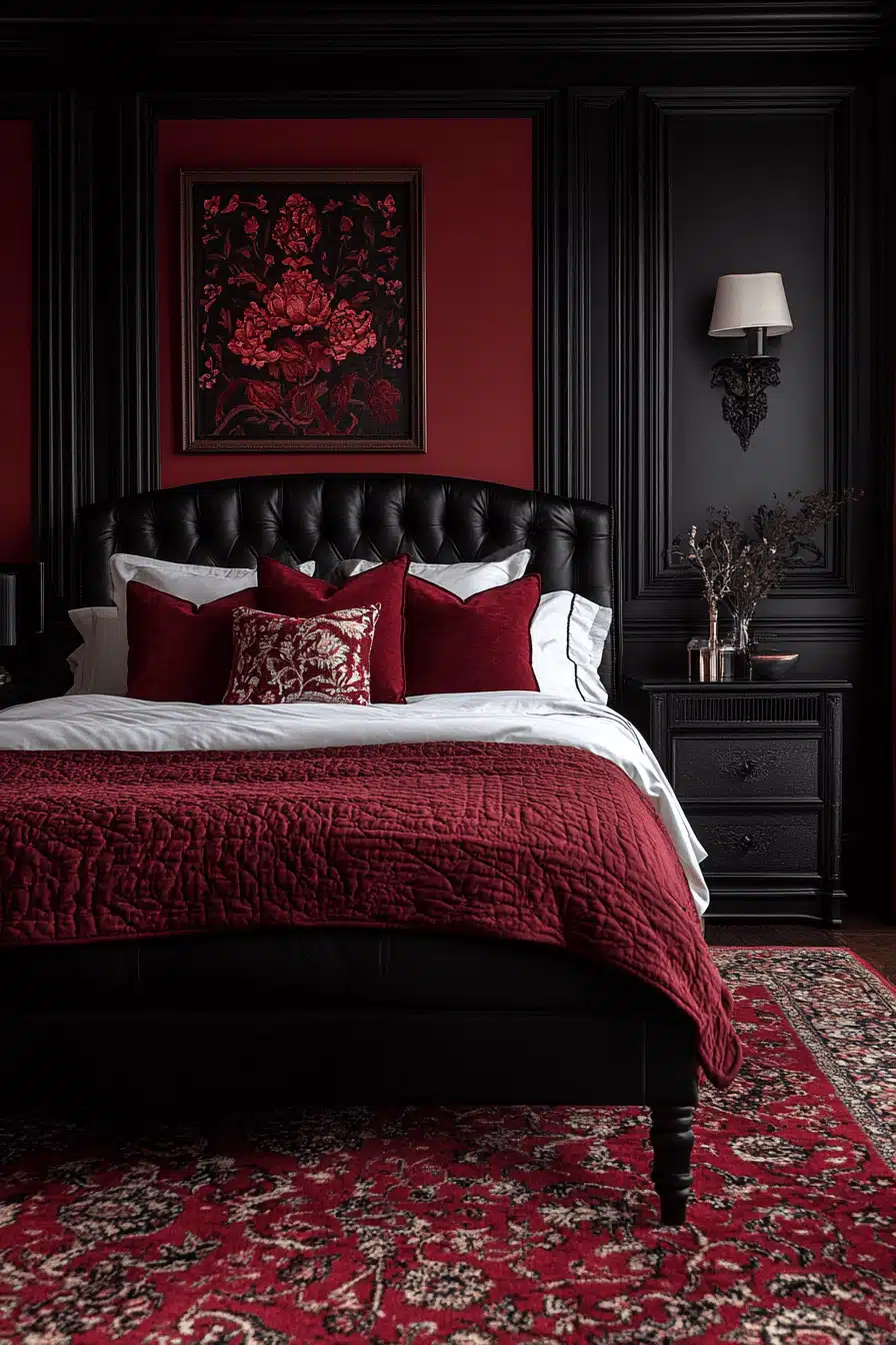 Red and black bedroom ideas