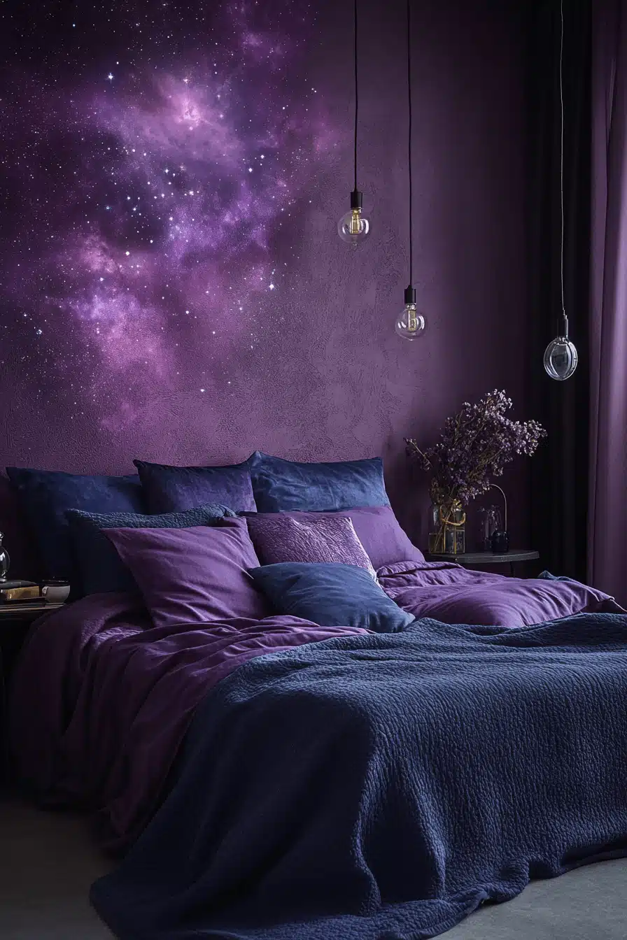 Purple Earthy Bedroom
