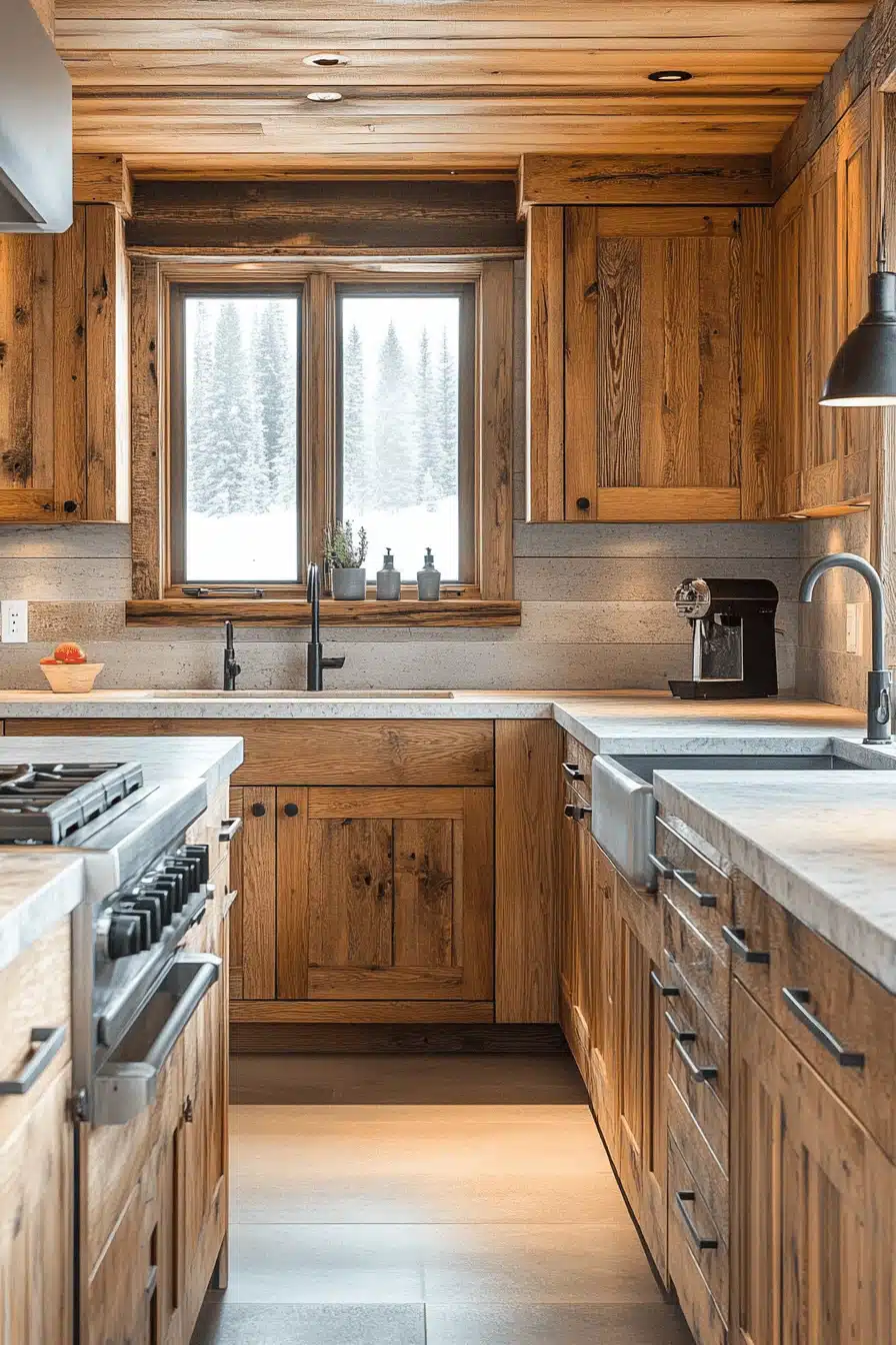 wooden kitchen cabinets