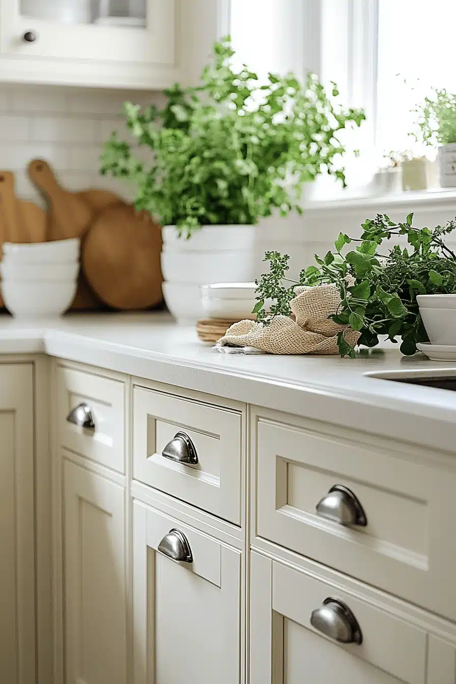 antique white kitchen cabinets