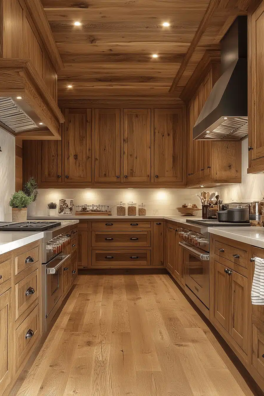 natural wood kitchen cabinets