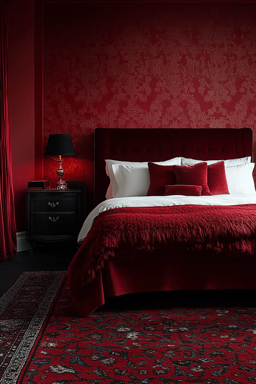Red and black bedroom ideas