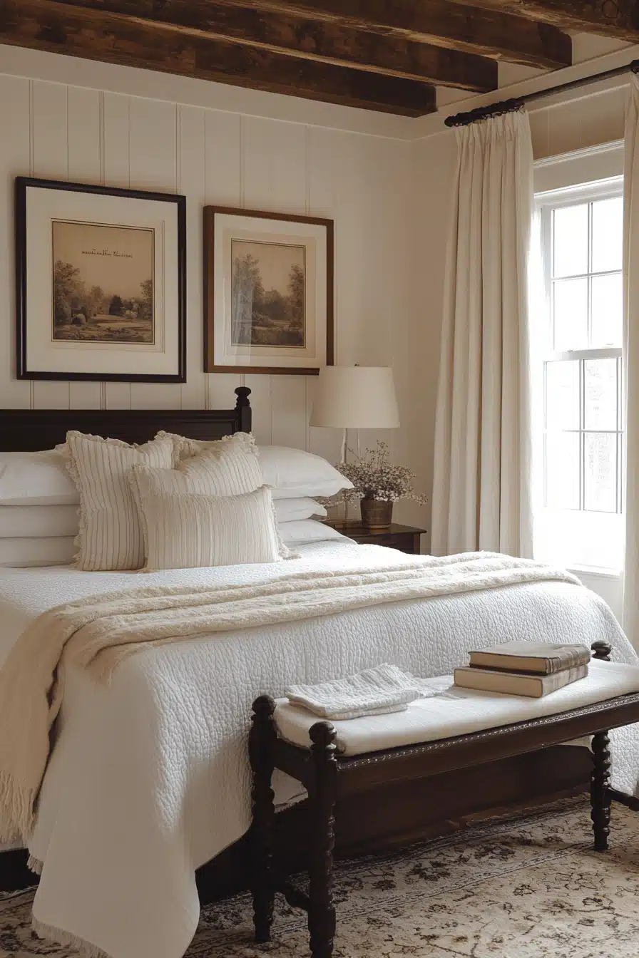 minimalistic vintage bedroom ideas
