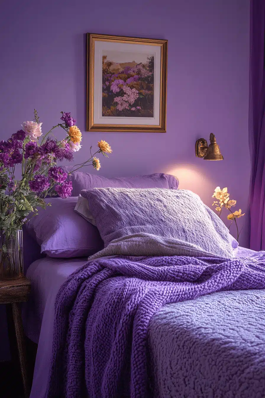 Purple Earthy Bedroom