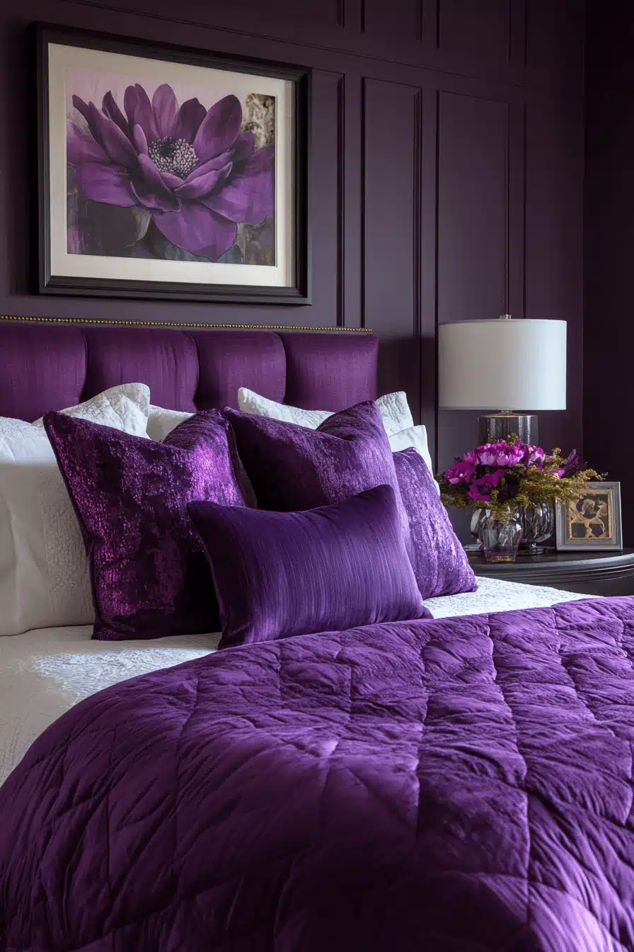 Purple Earthy Bedroom
