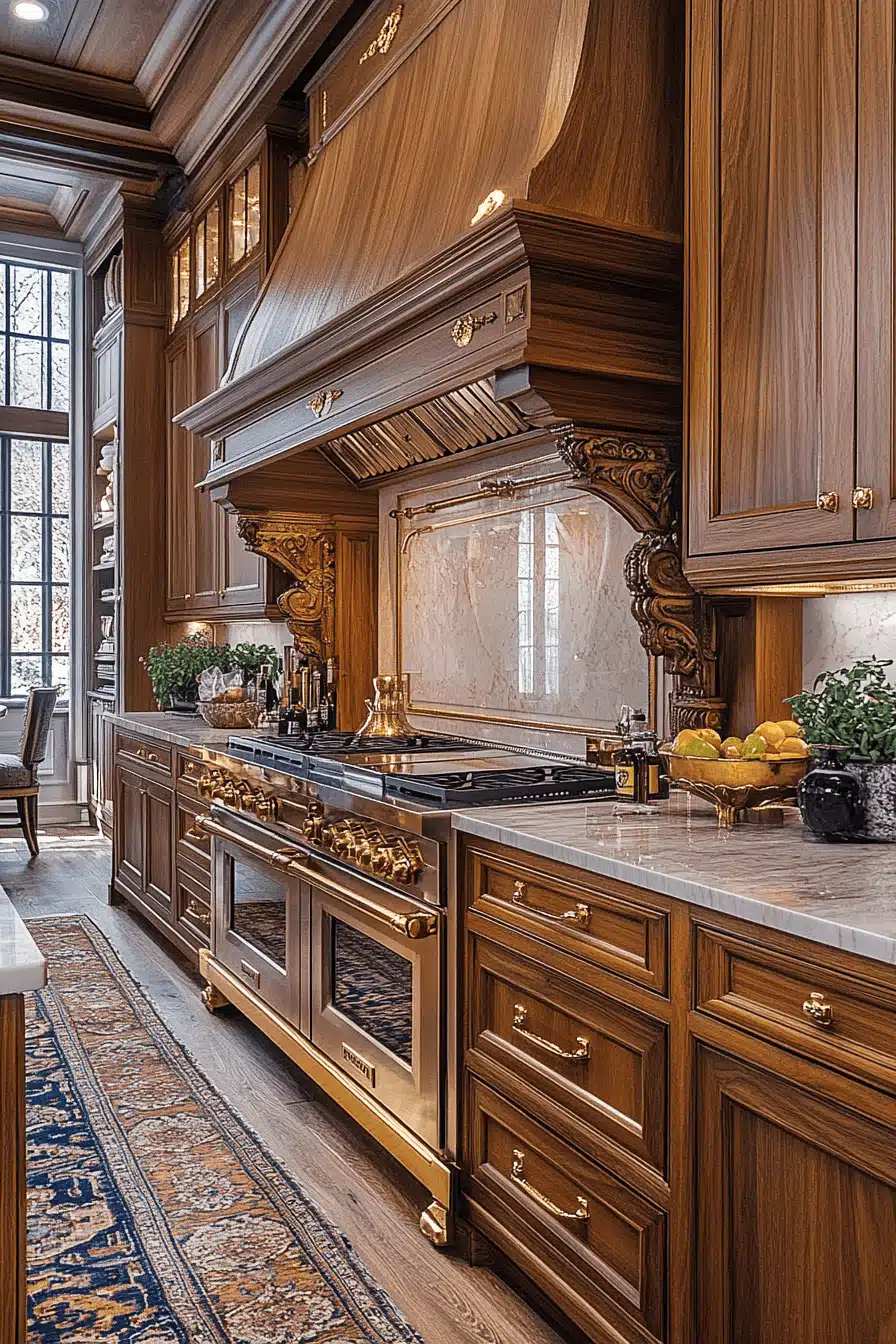 wooden kitchen cabinets