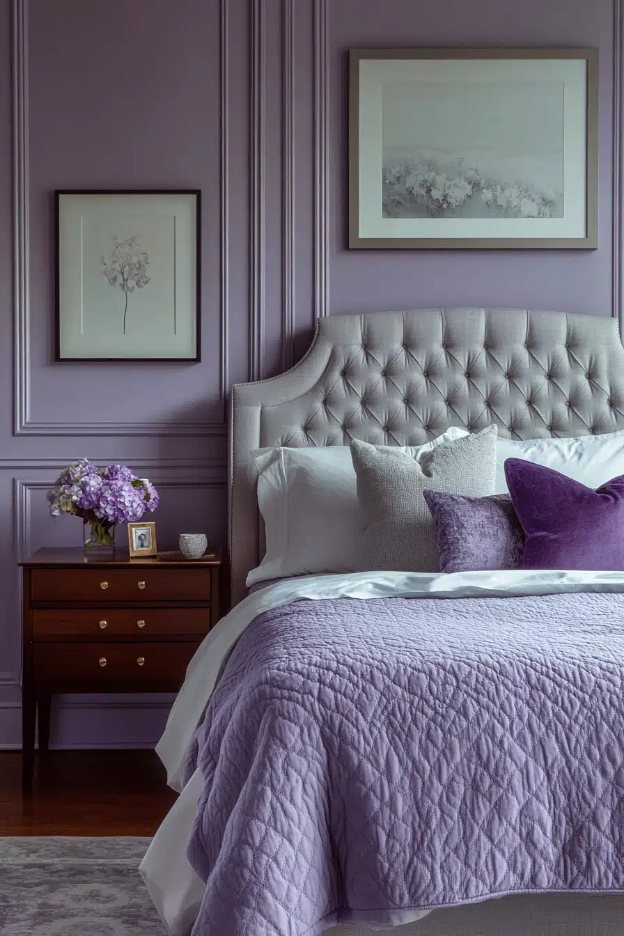 Purple Earthy Bedroom