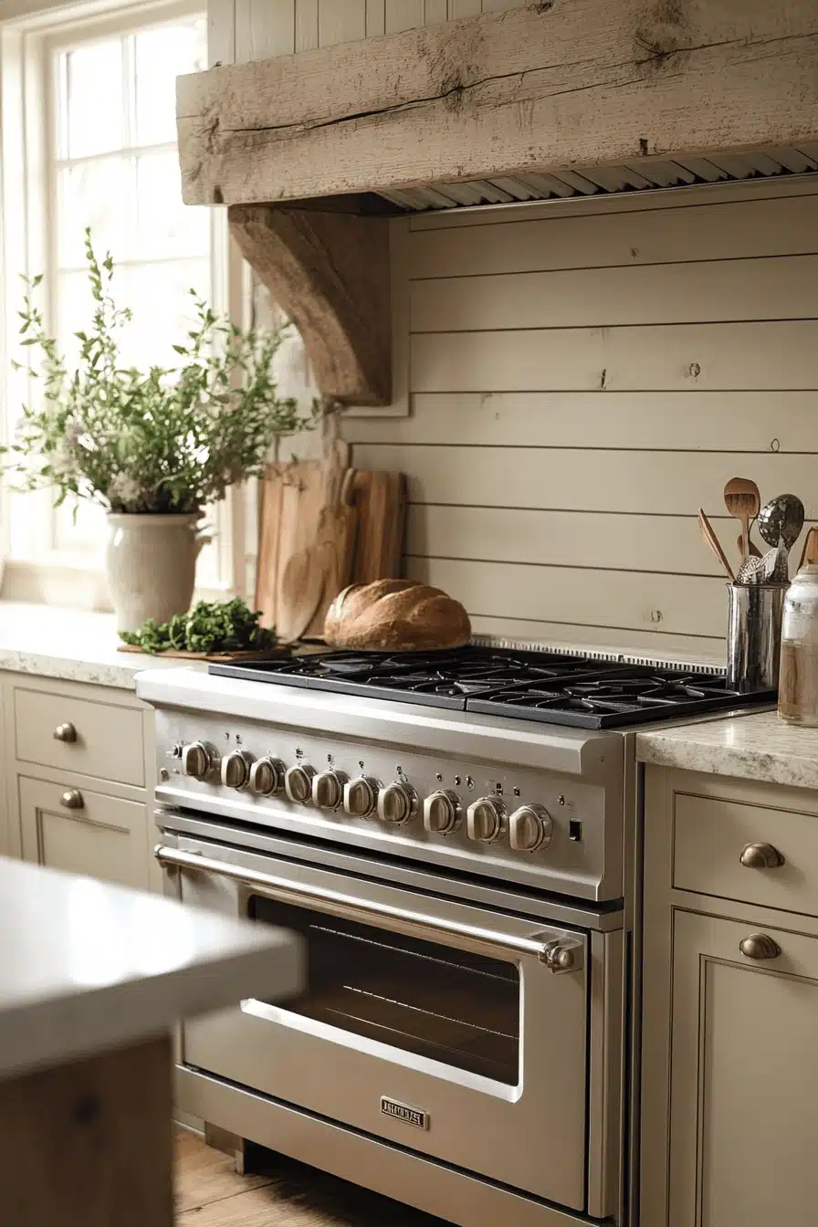 beige kitchen cabinets