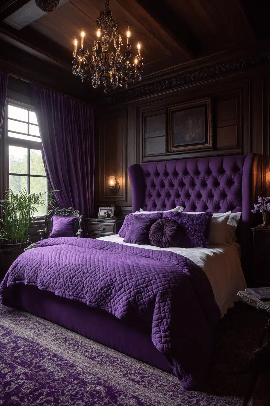 Purple Earthy Bedroom