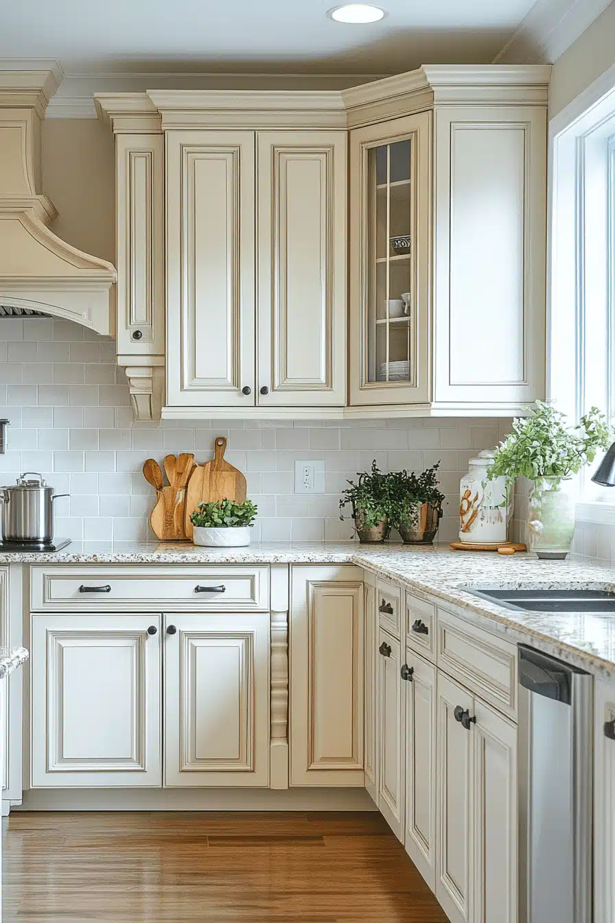 off white kitchen cabinets