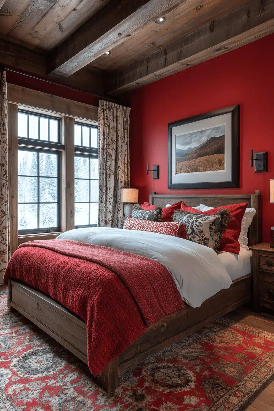 Red and black bedroom ideas