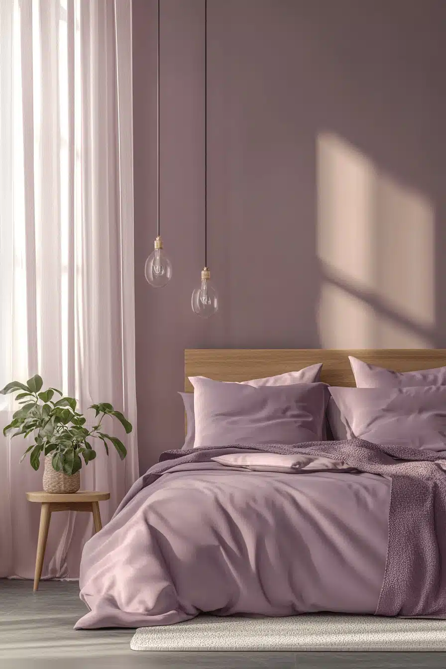 Purple Earthy Bedroom