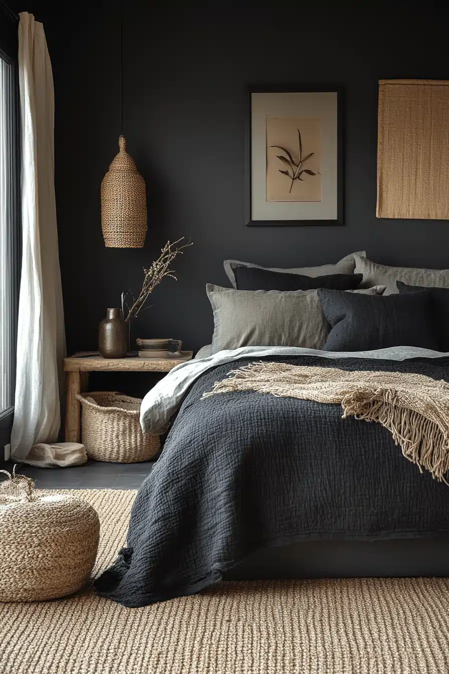 minimalistic bedroom ideas dark