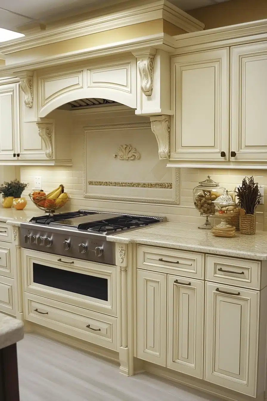 antique white kitchen cabinets