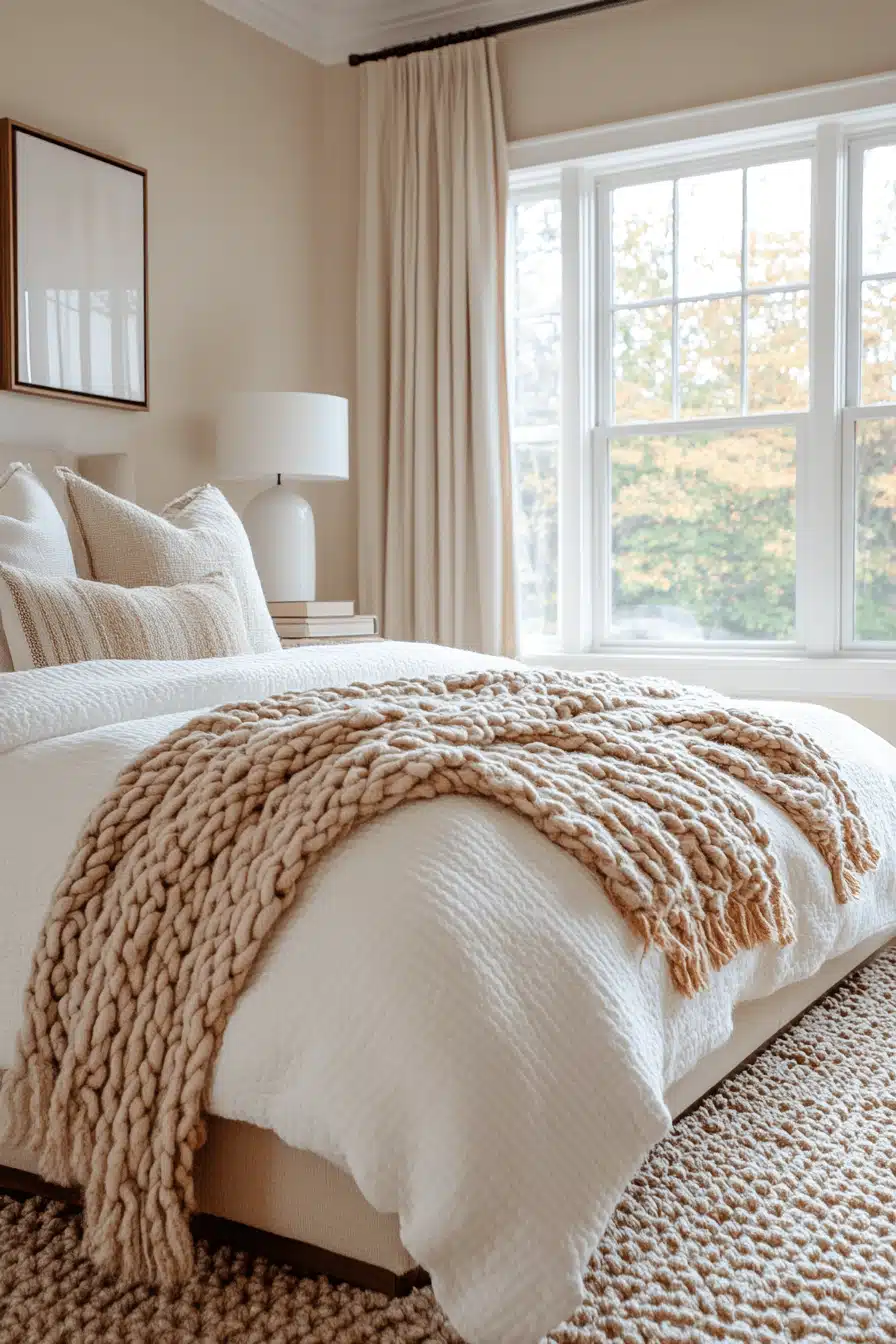 cozy neutral bedroom