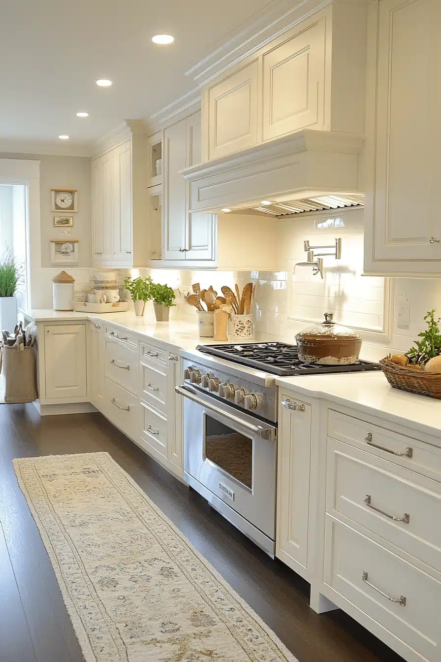 antique white kitchen cabinets