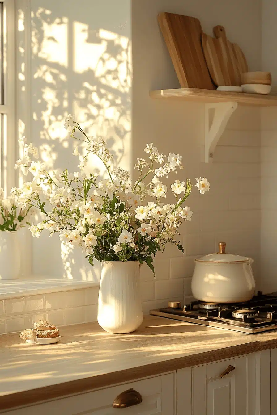 off white kitchen cabinets