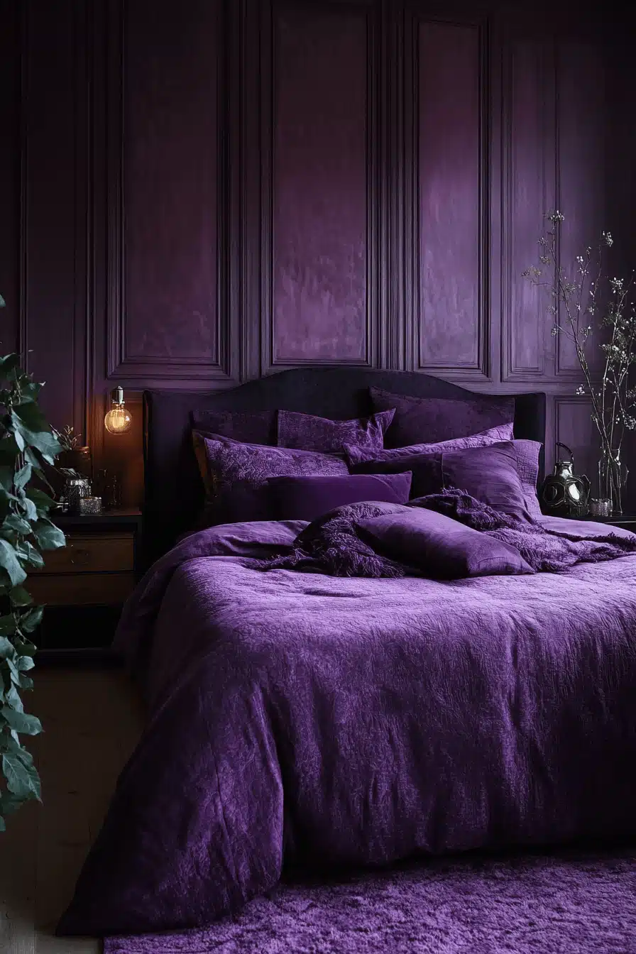 Purple Earthy Bedroom