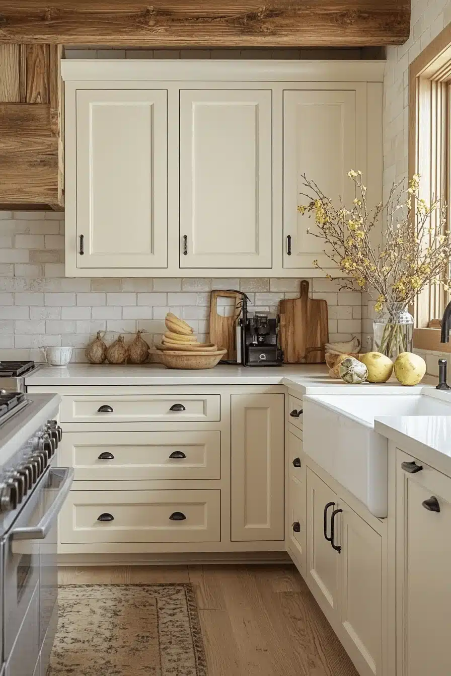 off white kitchen cabinets