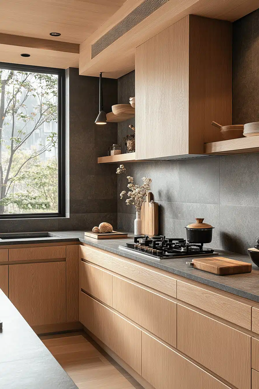 wooden kitchen cabinets