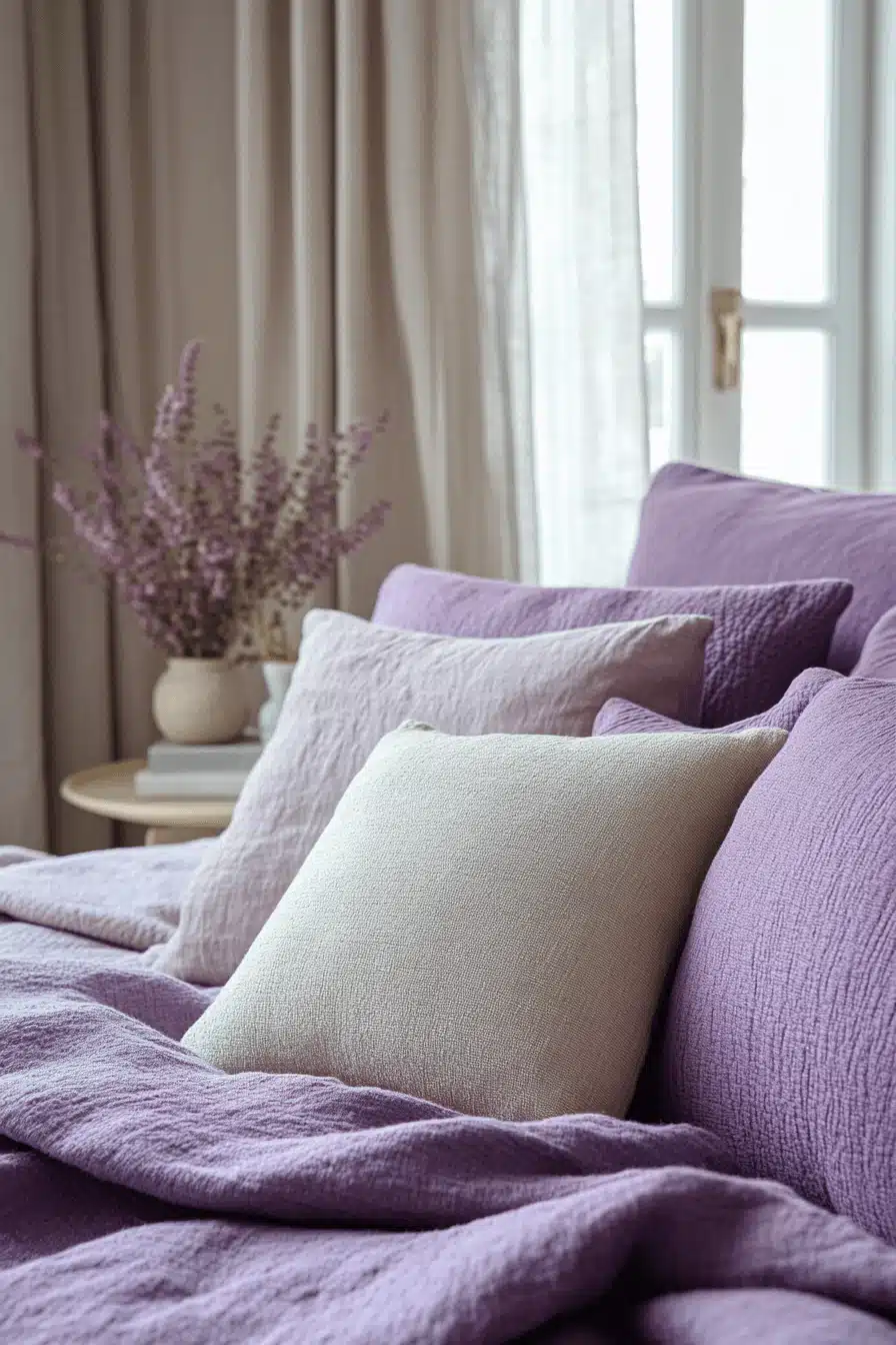 Purple Earthy Bedroom