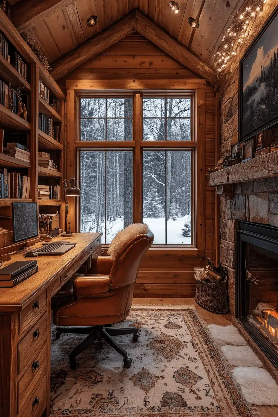 cozy winter cabin aesthetic