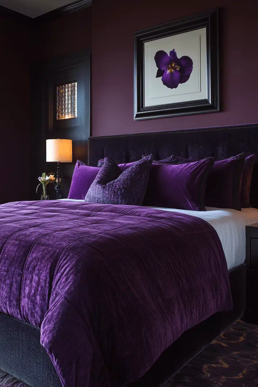 Purple Earthy Bedroom