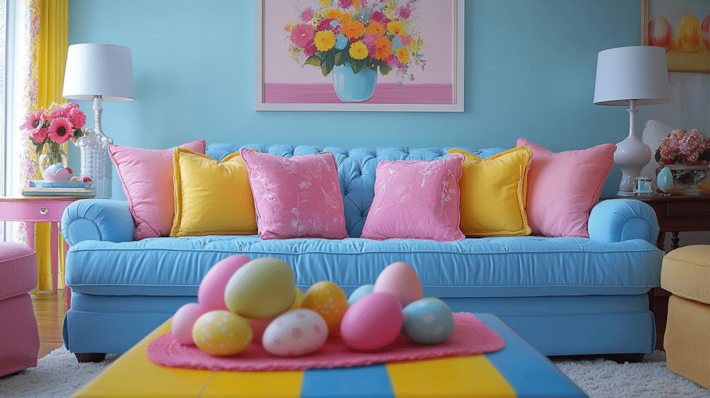 easter living room decor