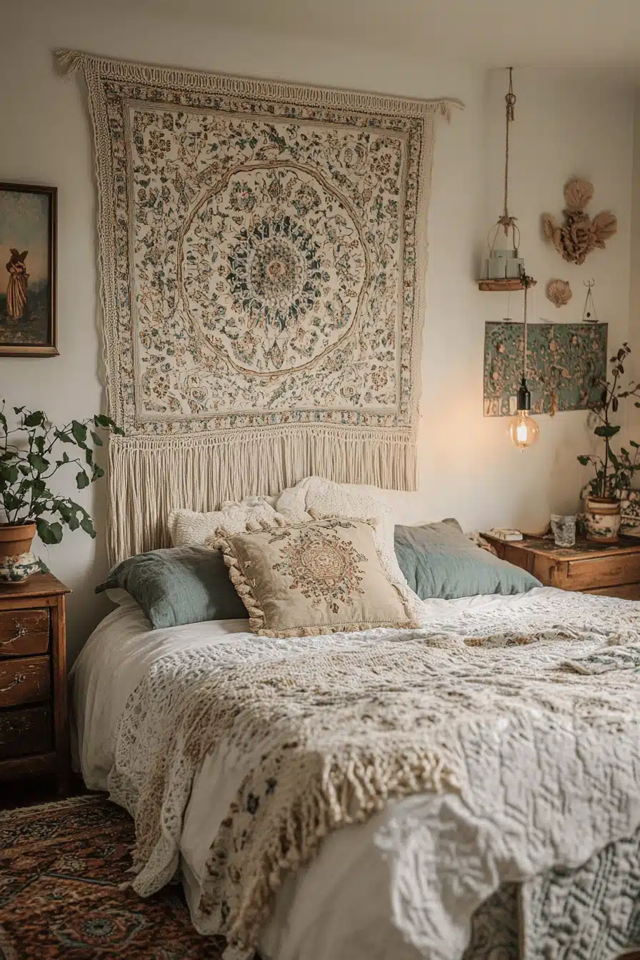 boho vintage bedroom