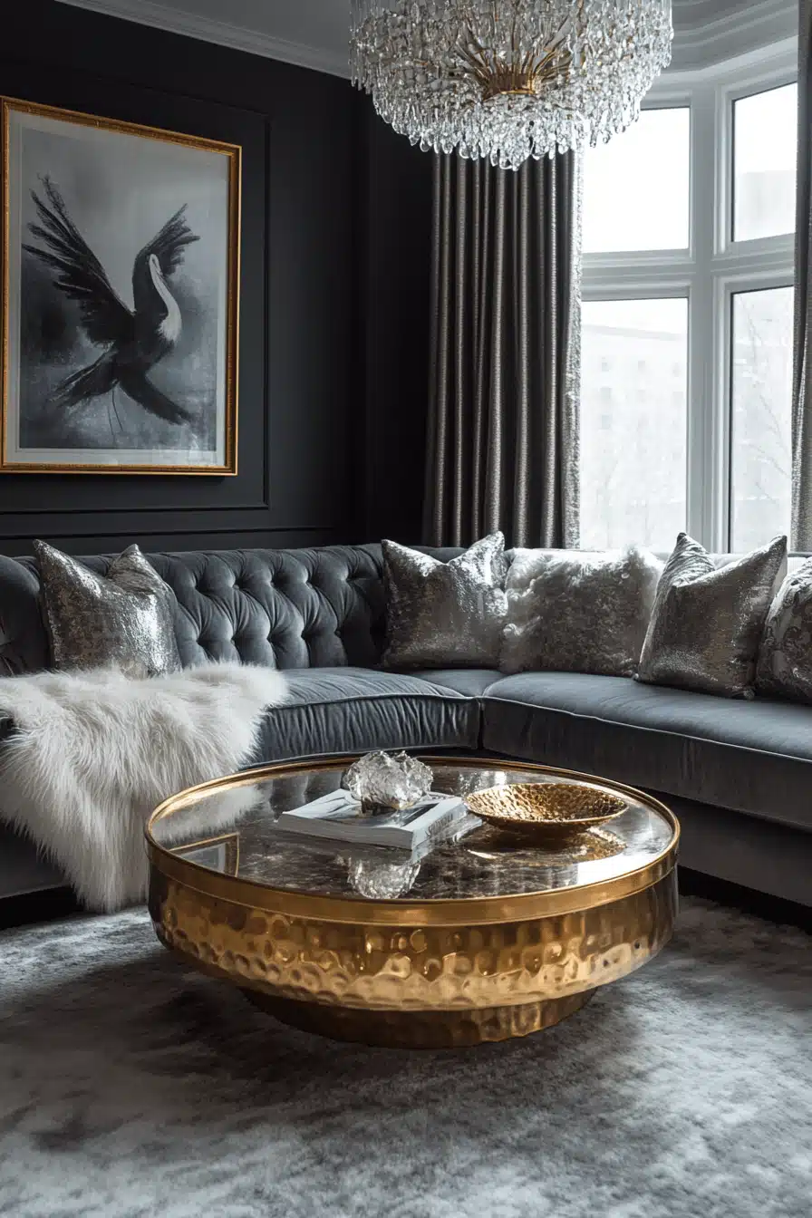 Grey couch aesthetic