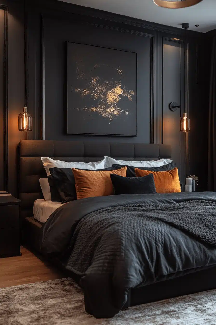 moody bedroom