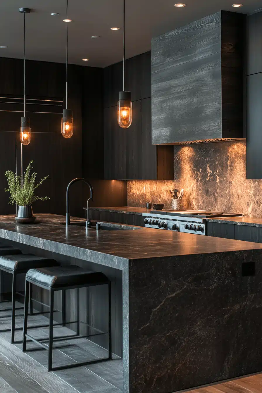moody kitchen