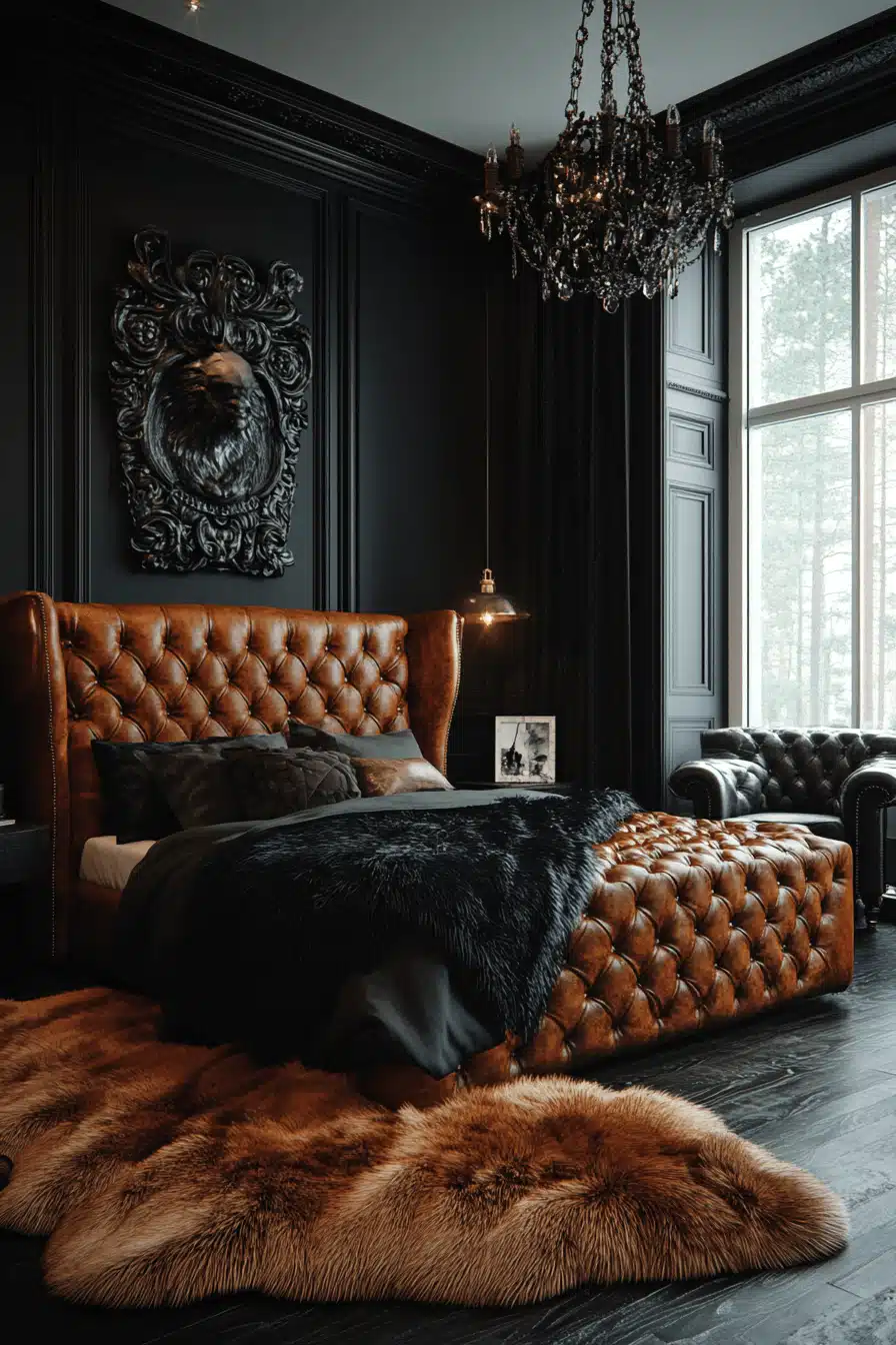 moody bedroom