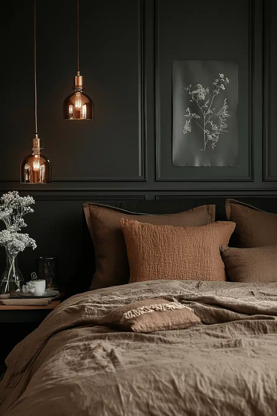moody bedroom