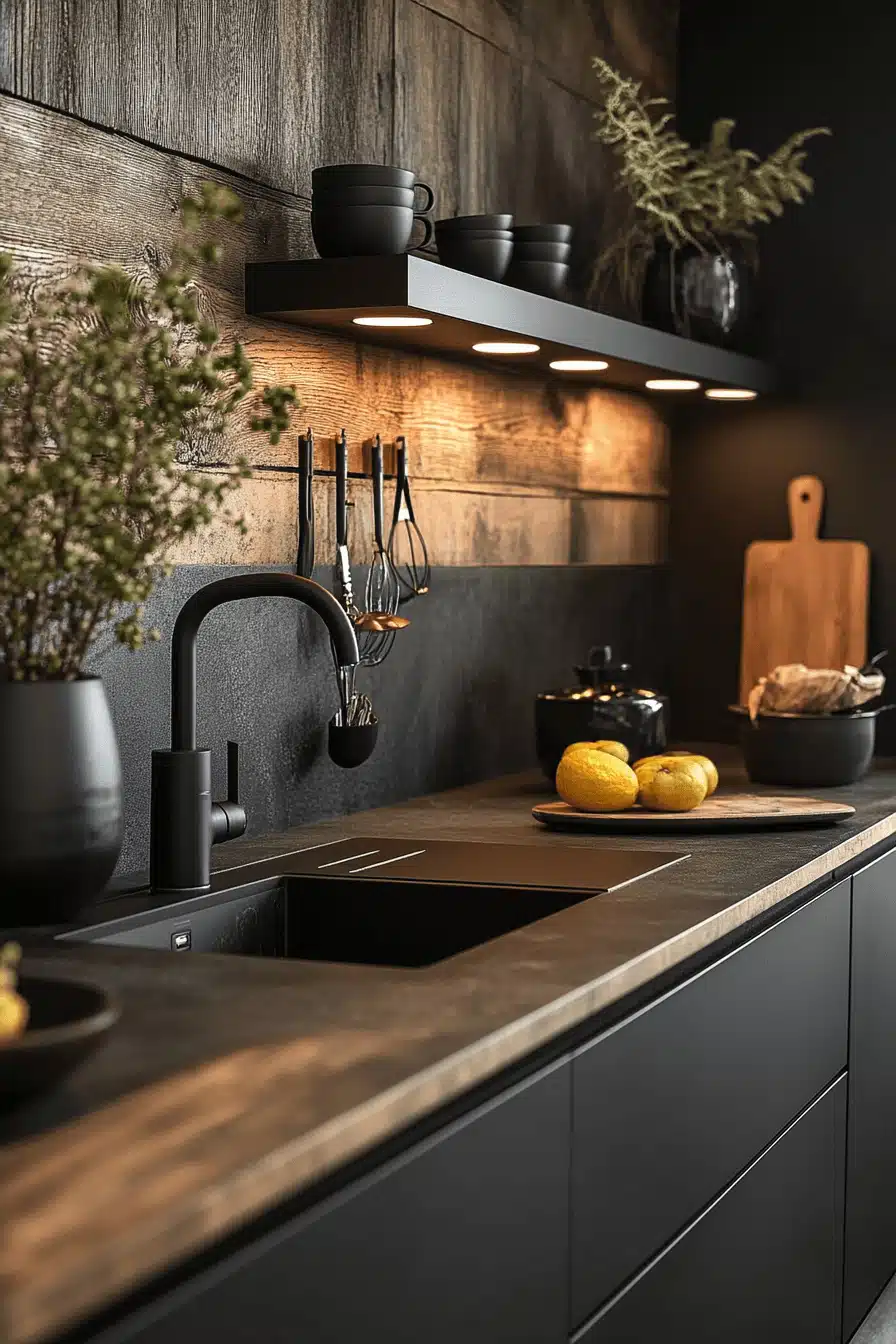 moody kitchen