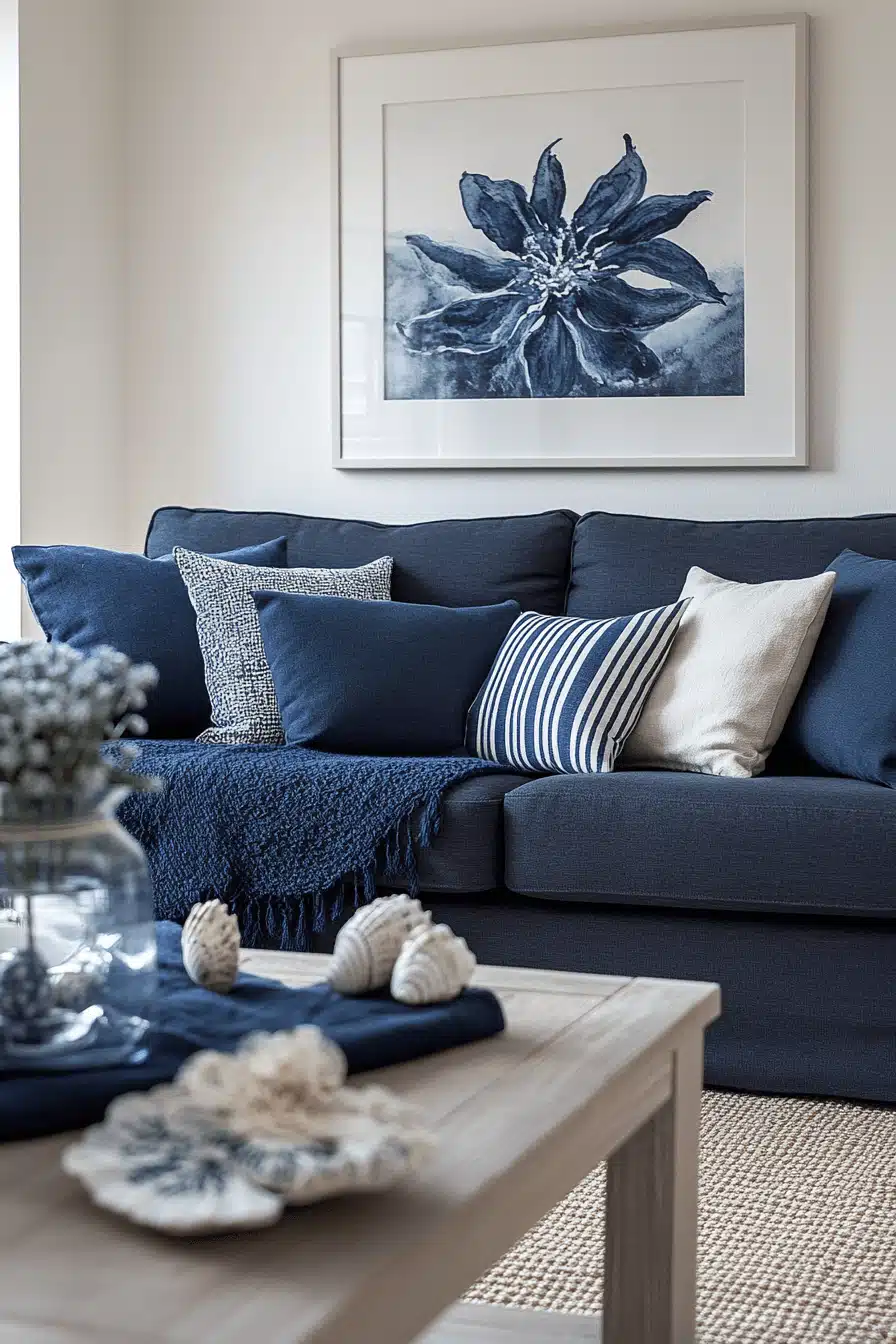 Charcoal sofa living room