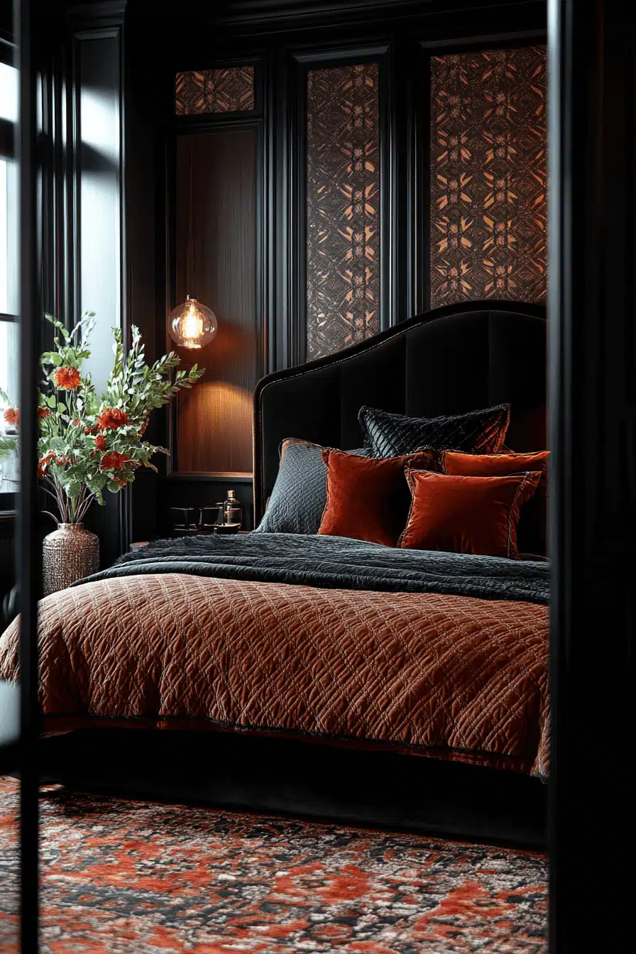 moody bedroom